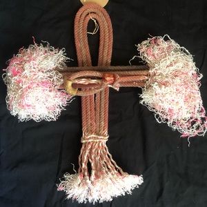 Cowgirl In Twine’d Western Cowboy LariatRope Cross